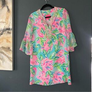 NWT Lilly Pulitzer dress XXS pearls rhinestones studded floral